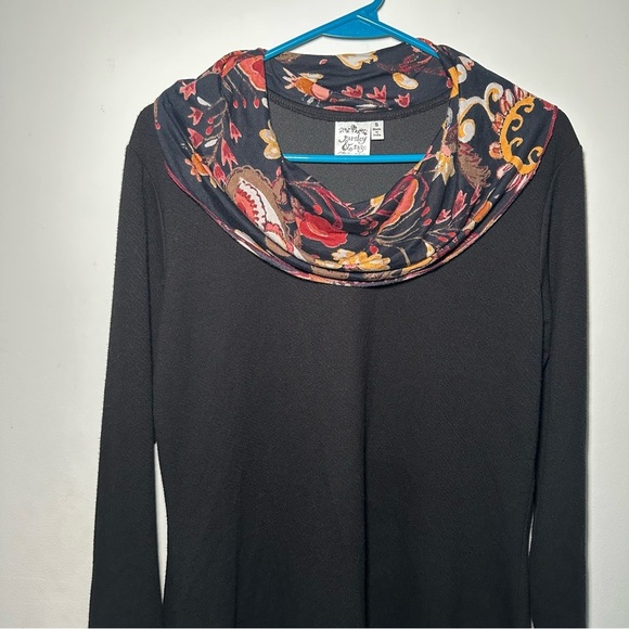 Parsley & Sage Small Artsy Lagenlook Soft Longline Tunic Longsleeve Cowl Neck - Picture 2 of 14